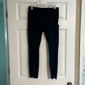 Lululemon black Fast and Free HR 7/8 Tight w pockets size 8